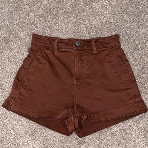 Everlane High-Waist Women's Shorts in Chocolate Brown